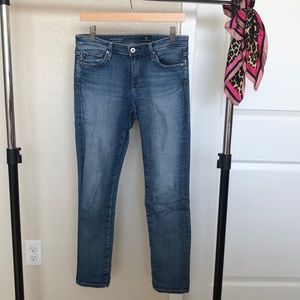 AG Stevie Slim Straight Ankle Blue Jeans